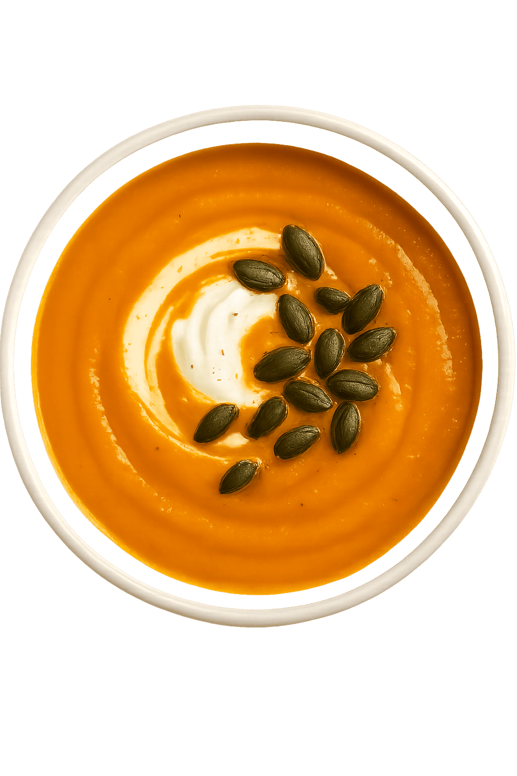 Detailed view of Soupe de Potiron