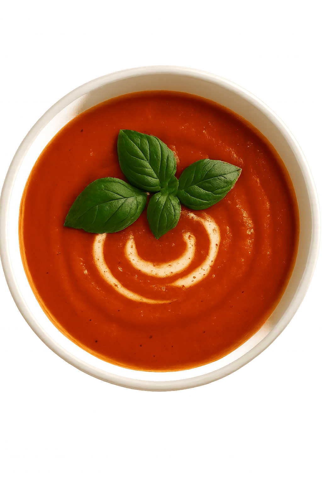 Detailed view of Soupe Tomate Basilic